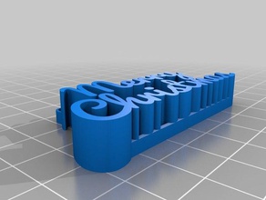 merrychristmashangingsign décor personnalisé 3d print model - Mito3D