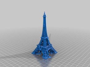 eiffel tower w supports sculptures 3d print model - Mito3D
