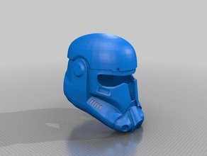 sw elite imperial commando do capacete A impressão 3d 3d print model - Mito3D