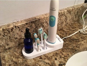 sonicare toothbrush station bathroom holder philips-sonicare stand 3d print model - Mito3D