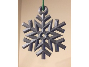 snowflake ornament decor christmas hanging holiday decoration winter 3d print model - Mito3D