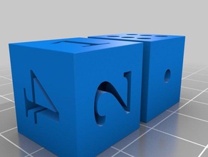 d6 çift ekstruzyon zar 3d print model - Mito3D