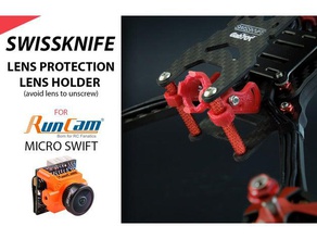 swissknife runcam micro proteção r c veículos câmera de caso câmara carbono drone racer flexível fpv corrida quadro nracing nracing-fpv swift 3d print model - Mito3D