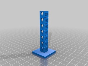 meu petg temp calibração torre A impressão 3d de testes personalizado 3d print model - Mito3D