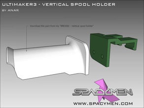 ultimaker3 portafilo verticale titolare Stampante 3d accessori porta bobina ultimaker 3 3d print model - Mito3D
