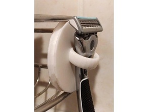 razor holder my shower caddy bathroom 3d print model - Mito3D