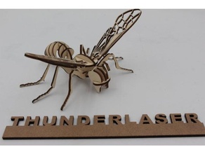 strong bumblebee diy lasercut laser cutter engraver wood 3d print model - Mito3D