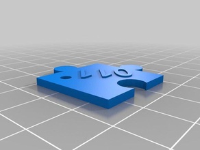 puzzle - keytag photo 3d printing 3d print model - Mito3D