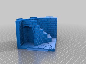 12 sided tower - brick walls taller games 3d print model - Mito3D
