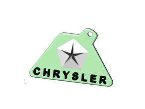 chrysler logo chaveiro sinais e logotipos 3d print model - Mito3D