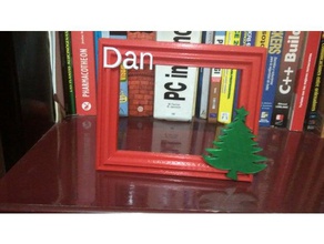 christmas picture frame 152x114mm photography decor decoration pictureframe 3d print model - Mito3D