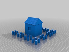 brick roof house buildings & structures 3d print model - Mito3D