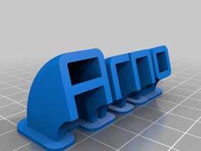 my customized sweeping name plate arno office 3d print model - Mito3D