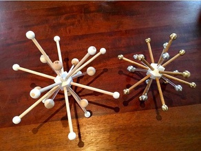 eşkenar dodecahedral süs heykeller Noel süsü 3d print model - Mito3D