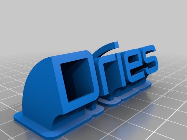 my customized sweeping name plate dries office 3D print model - Mito3D