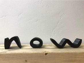 nun - Buchstaben Kunst 3d print model - Mito3D
