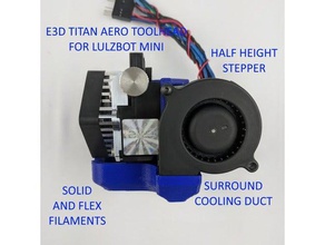 e3d titan aero toolhead lulzbot mini 3d yazıcı ekstruder e3d-titan v6 lulzbot-mini 3d print model - Mito3D