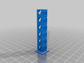 temp tower 235-210 low base 3d printing tests customized 3d print model - Mito3D
