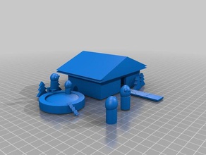 camp-Haus Gebäude & Strukturen 3d print model - Mito3D