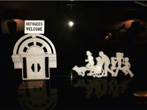 les réfugiés de bienvenue art 3d print model - Mito3D