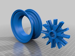 cobra wheel centre rim automotive 3d print model - Mito3D