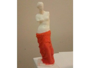 vestido rojo de la venus milo doble extrusor impresora las esculturas scuplture 3d print model - Mito3D