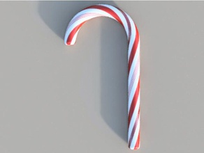 multicolor candy cane food & drink candycane christmas festive red white 3d print model - Mito3D