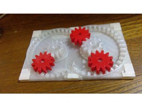 double sun planetary gear engineering juggling 3d print model - Mito3D