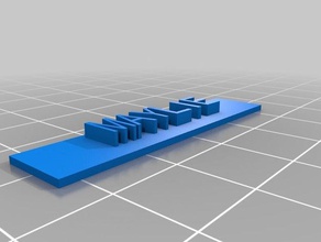 meine angepasste parametrische Werk-tag hobby kundengebundene 3d print model - Mito3D