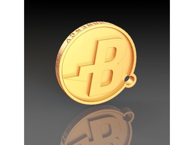 burstcoin clave de la cadena cosita monedas & insignias bitcoin ráfaga crypto cryptocurrency 3D print model - Mito3D