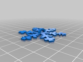 flocon de neige l'icosaèdre ornement réparé décor 3d print model - Mito3D