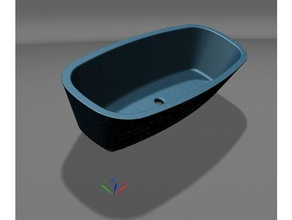 modello di vasca da bagno - diseño bañera modelo cuarto de baño la arquitectura codi-3d codi3d cocodrilo el interiores a escala stebo 3d print model - Mito3D