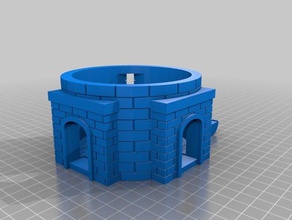 tower arrow slit 90deg 3d printing castle dungeons dragons 3d print model - Mito3D