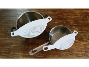 pratik makarna süzgeci mutfak ve yemek kaynar kevgir pişirme elek süzgeç su 3d print model - Mito3D