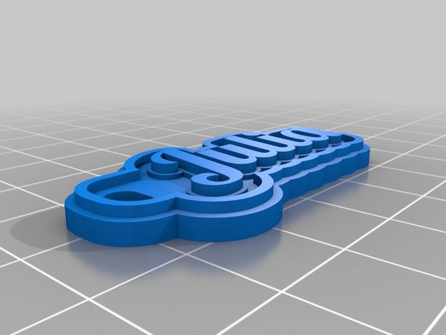julia tag keychains customized 3D print model - Mito3D