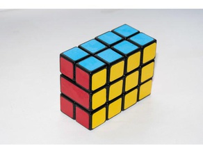 dividir 1x3x4 polido quebra-cabeças rubicks rubiks cube sinuoso de quebra-cabeça 3d print model - Mito3D