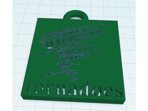 tornadoes key chain 3d printing pablos keychain tags 3d print model - Mito3D
