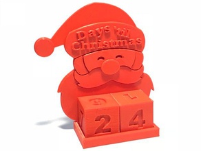 la navidad calendario de adviento decoración cuenta atrás prusa mk2s santa claus tinkercad 3d print model - Mito3D