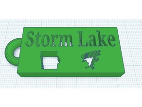 storm lake, tornados clave de la cadena llaveros lake 3d print model - Mito3D