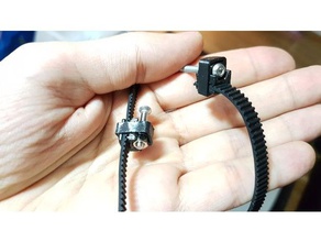 small 2gt belt lock tensioner 3d printer parts clamp clip holder gt2 3d print model - Mito3D