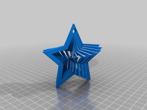 fractal star decor christmas ornament 3d print model - Mito3D