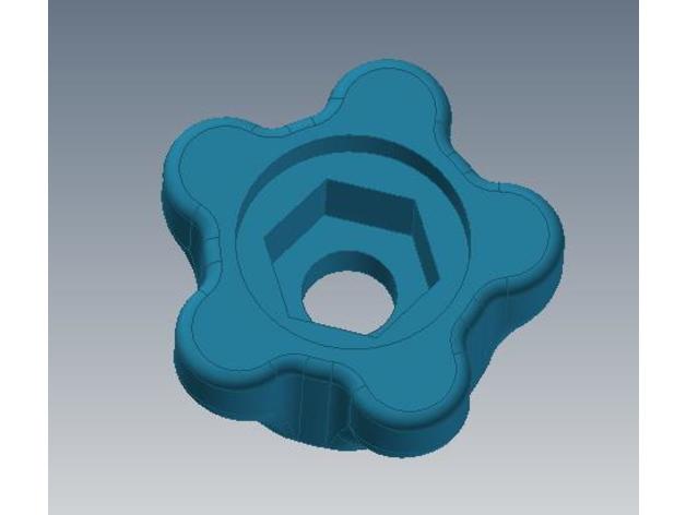 sterngriff m6 diy gewinde m6-Gewinde sterngriffschraube 3D print model - Mito3D