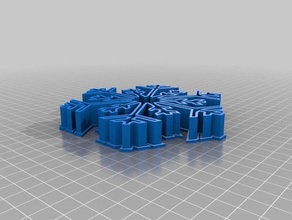 grande snowflake cookie cutter cucina & sala da pranzo cookiecutter formine per biscotti 3d print model - Mito3D