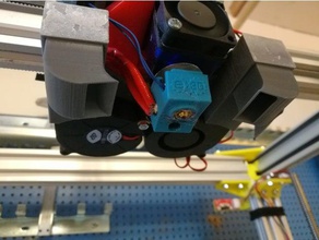 d-bot titan dual blower fan duct center offcenter 3d printer parts 3d print model - Mito3D