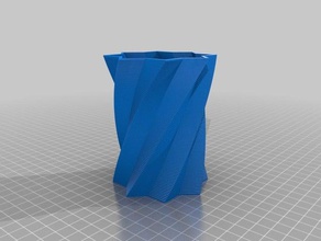 2 squares twisty vase decor customized 3d print model - Mito3D