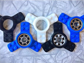 spinner base mechanical toys fidget lego compatible 3d print model - Mito3D
