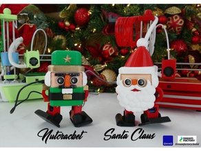 otto santa claus nutcracker 3d printing arduino nano christmas play robot tinkercad toy 3d print model - Mito3D