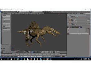 spinosaurus a los animales 3d print model - Mito3D