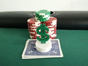 dollar sign poker card capper toy & game accessories cap cards cryptocurrency currency font gambling token microcentrifuge tube decapper omaha playing holder protection protective cover protector stud texas holdem usd 3d print model - Mito3D