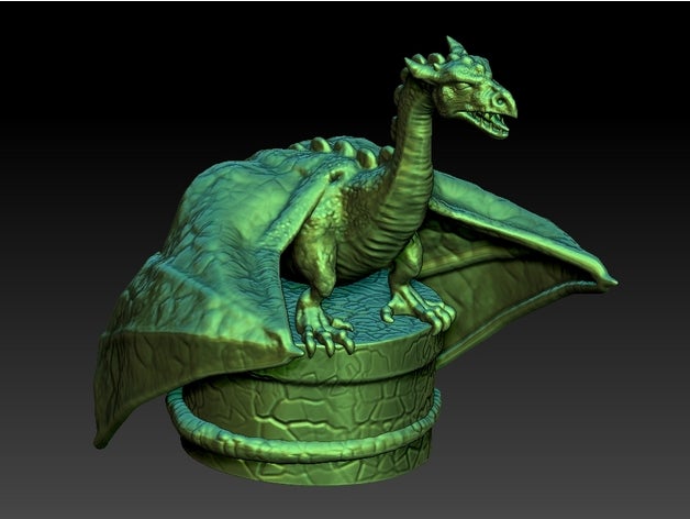 dragon bottle stopper decor 3D print model - Mito3D
